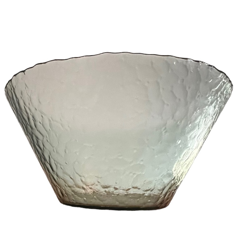 Arcoroc Luminarc Vercors Textured Light Green Glass Serving Bowl MCM